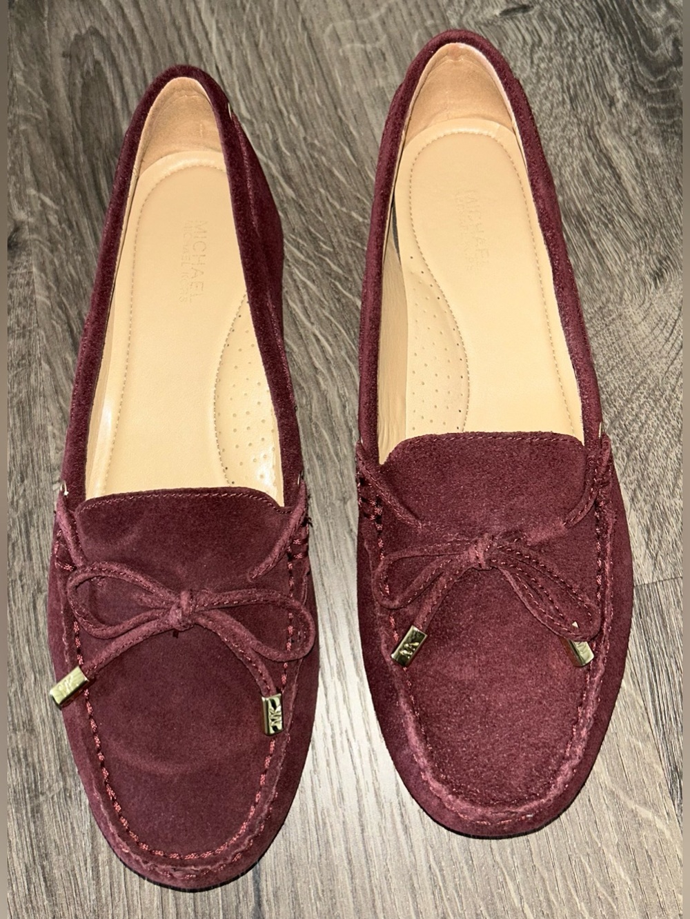 Michael Kors Deep Burgundy Suede Moccasin Flats - Picture 4 of 8